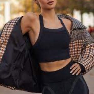 Keep It Moving Lurex Cami in Black/Noir Free People FP Movement M/L $58